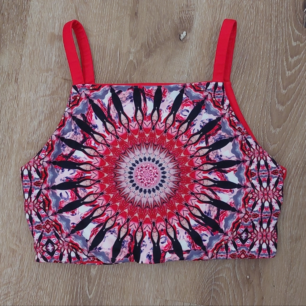 Wolven Threads Reversible Sports Bra Top Mandala